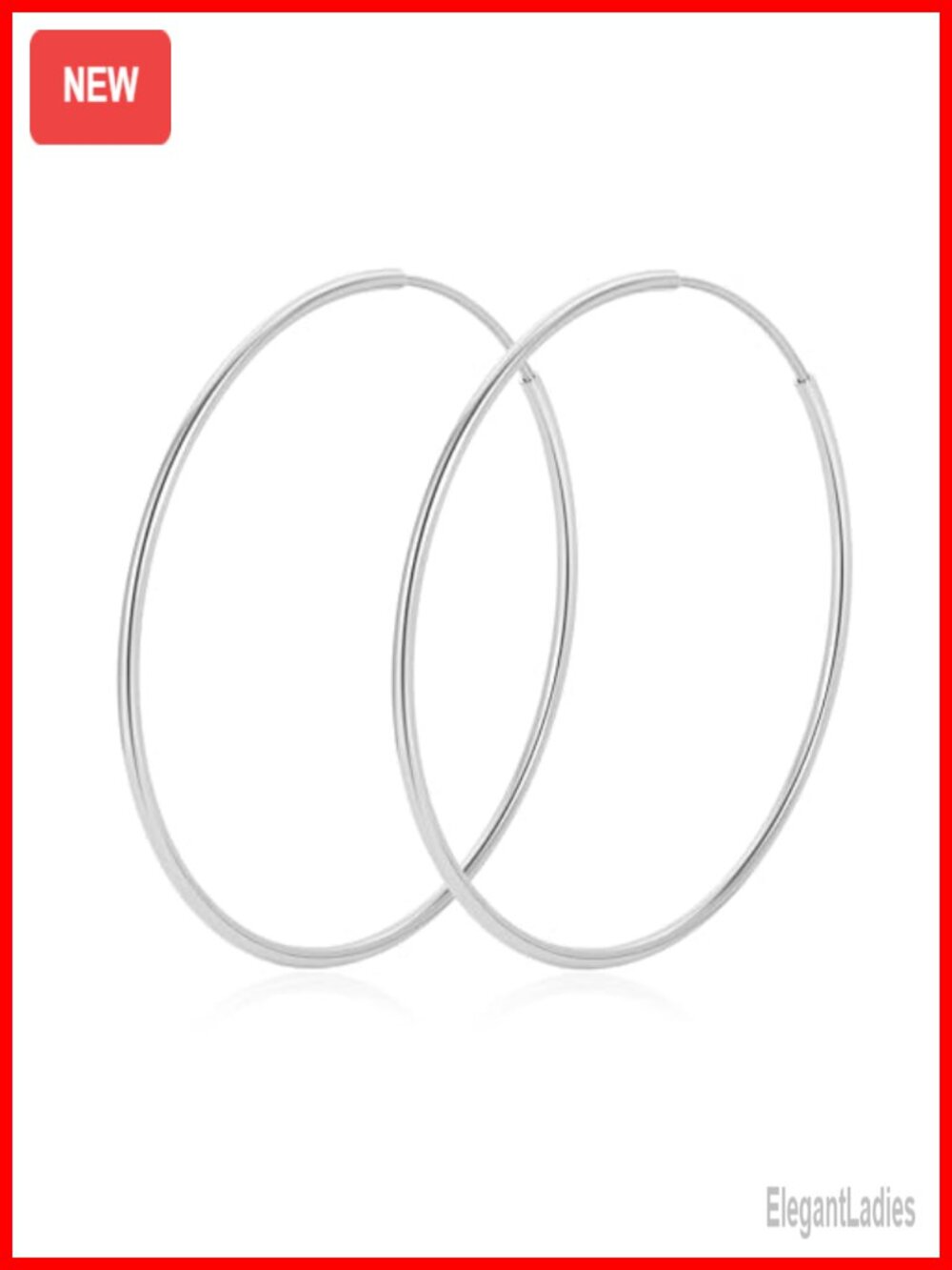 925 Sterling Silver Post Hoop Earrings Hypoallergenic Thin 1.2mm